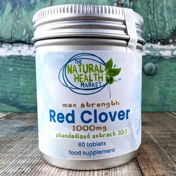 Red Clover Tablets 1000mg By The Natural Health Market 60 Tablet Tin.